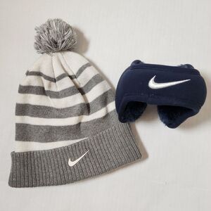 Nike Youth Winter Cap & Earmuffs Set Kids Cold Weather Accessories